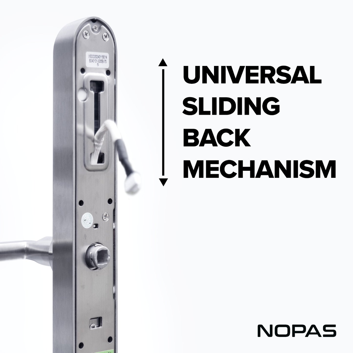 'NEW' NOPAS slimline Silver smart Lock '7 in 1' Features designed for the UK market