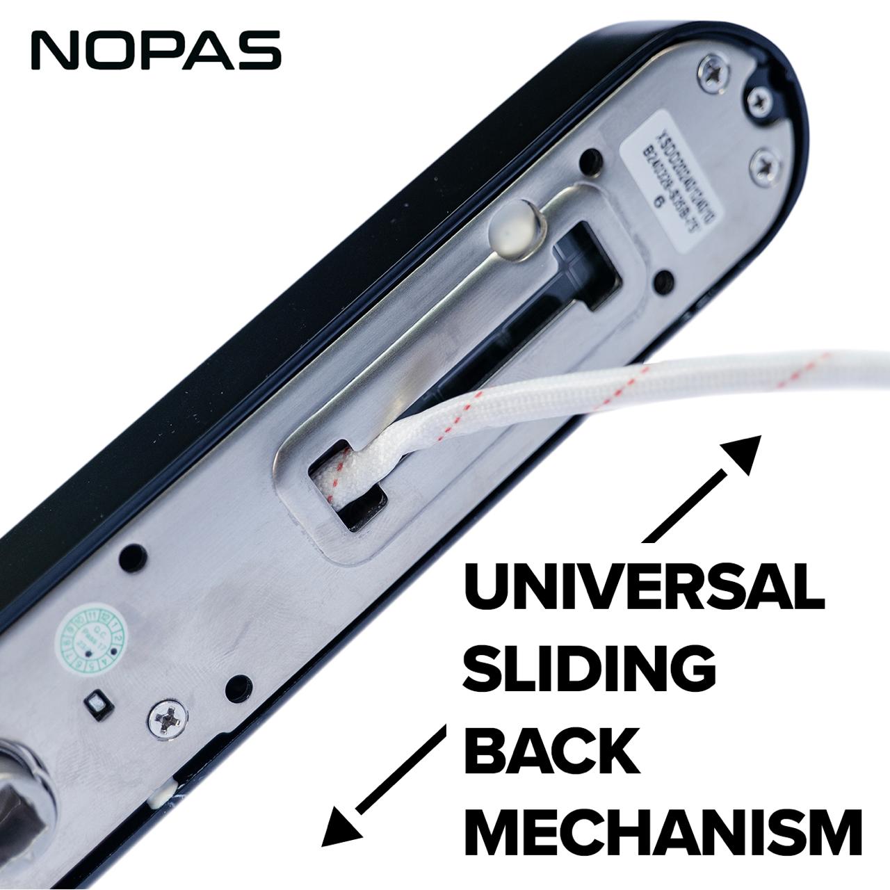 'NEW' NOPAS slimline Black smart Lock '7 in 1' Features designed for the UK market