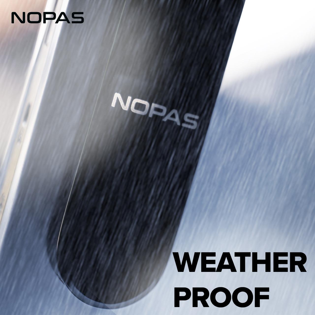 'NEW' NOPAS slimline Black smart Lock '7 in 1' Features designed for the UK market